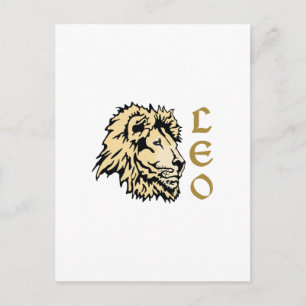 LION LEO ZODIAC POSTKARTE