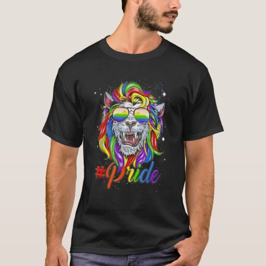 Lion Lgbt Pride Colorful T-Shirt (Vorderseite)