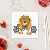 Lion Lifing Weights Paper Napkins Serviette (Beispiel)