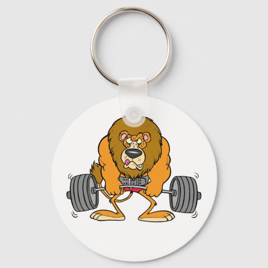 Lion Lifing Weights Schlüsselanhänger (Vorderseite)