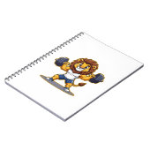 Lion Lifting Light Weights – Cute Gym Animal Illus Notizblock (Linke Seite)