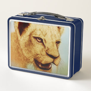 Lion - Lion - Lunchbox aus Vintagem Kunstmetall