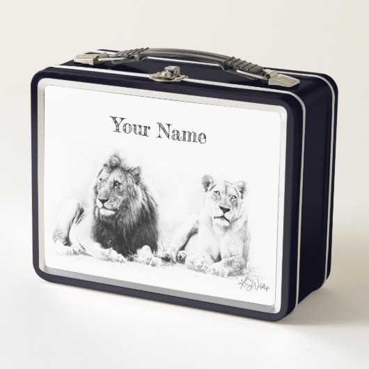 Lion & Lioness Lunch Box - Kundenspezifisches Gesc (Vorderseite)