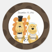 Lion & Lioness Wedding Couple Stickers (Vorderseite)