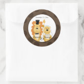 Lion & Lioness Wedding Couple Stickers (Tasche)