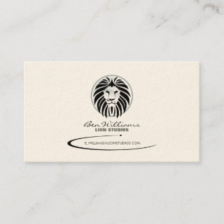 Lion Logo Business Card (Graue Version) Visitenkarte