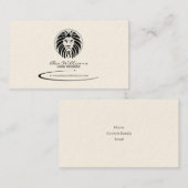 Lion Logo Business Card (Graue Version) Visitenkarte (Vorne/Hinten)