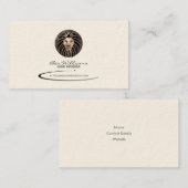 Lion Logo Business Card (Mondhintergrund) Visitenkarte (Vorne/Hinten)