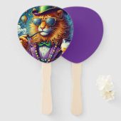 Lion/Louisiana Mardi Gras Fächer (Vorne und Hinten)