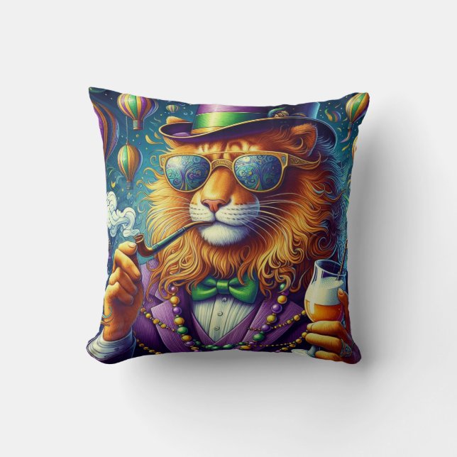 Lion/Louisiana Mardi Gras Kissen (Vorderseite)