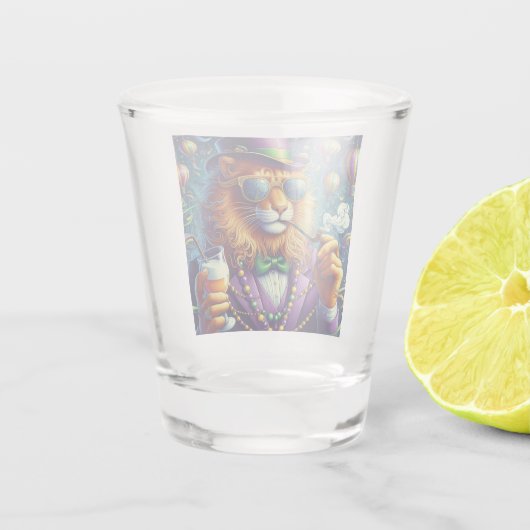 Lion/Louisiana Mardi Gras Schnapsglas (Rückseite)