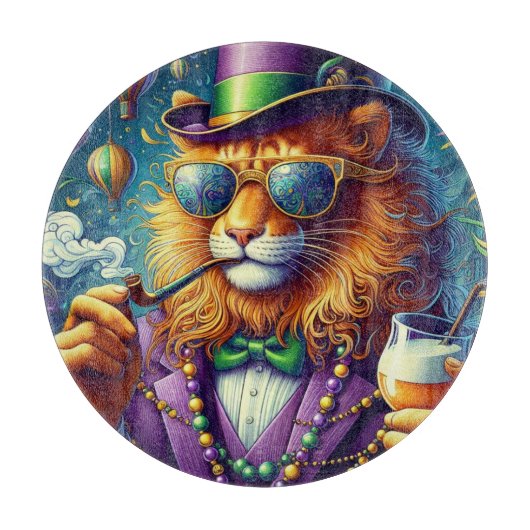 Lion/Louisiana Mardi Gras Schneidebrett (Vorderseite)