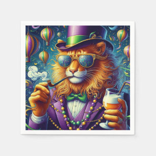 Lion/Louisiana Mardi Gras Serviette