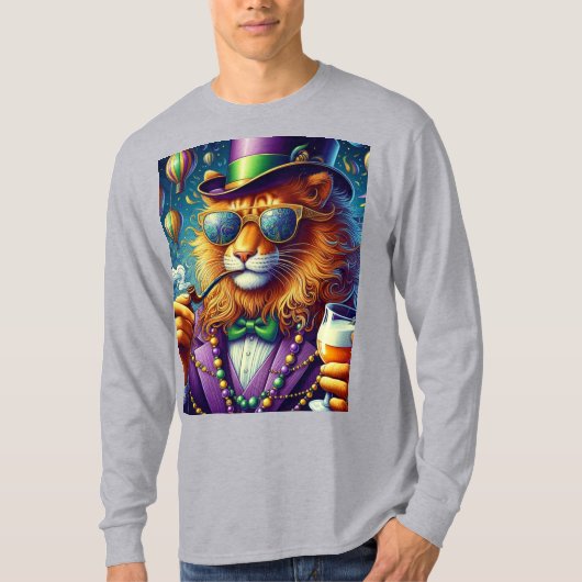 Lion/Louisiana Mardi Gras T-Shirt (Vorderseite)