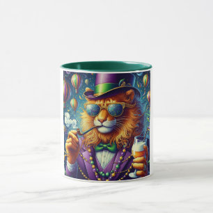 Lion/Louisiana Mardi Gras Tasse