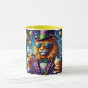 Lion/Louisiana Mardi Gras Tasse