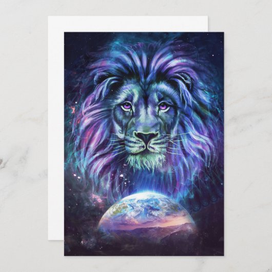 Lion Lovely Lion Einladung (Vorne/Hinten)