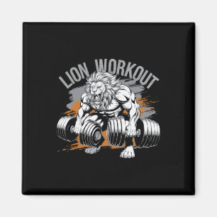 Lion Lover Gym Wear Fitness Workout Bo Magnet