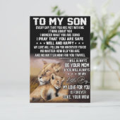 Lion Lover zu meinem Sohn Lion Dankeskarte (Stehend Vorderseite)