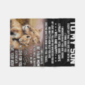 Lion Lover zu meinem Sohn Lion Fleecedecke (Vorderseite (Horizontal))