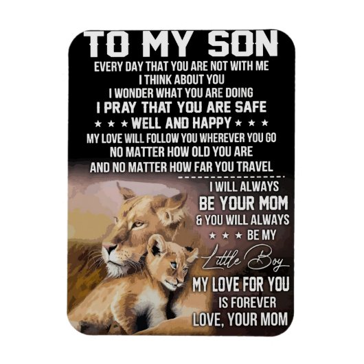 Lion Lover zu meinem Sohn Lion Magnet (Vertikal)
