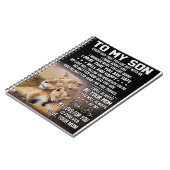 Lion Lover zu meinem Sohn Lion Notizblock (Linke Seite)