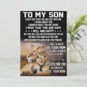 Lion Lover zu meinem Sohn Lion Save The Date (Stehend Vorderseite)