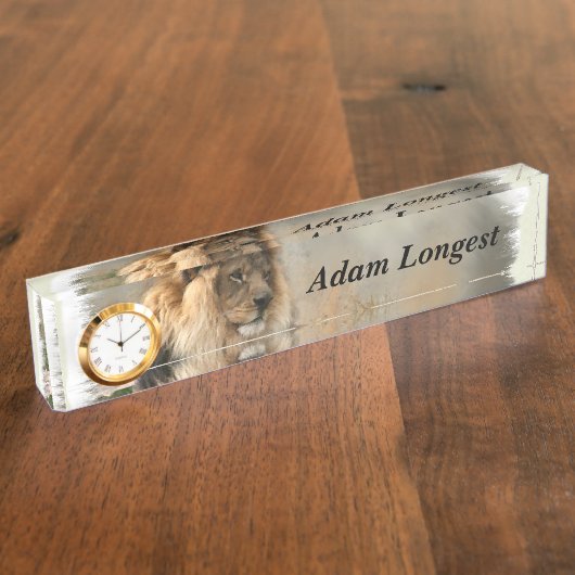 Lion Lovers Art Namensplakette (Seite)