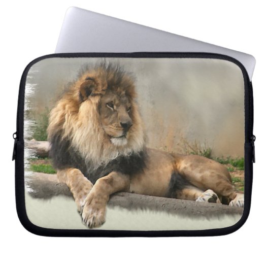 Lion Lovers King of the Dschungel Laptopschutzhülle (Vorderseite)