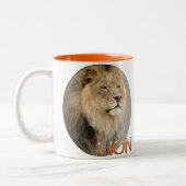 Lion Lovers King of the Dschungel Zweifarbige Tasse (Links)