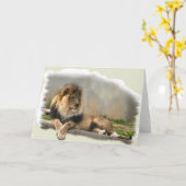Lion Lovers Kunstgeschenke Karte (Gelbe Blume)