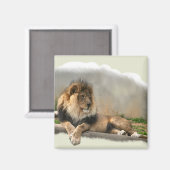 Lion Lovers Kunstgeschenke Magnet (Vorderseite/Rückseite)