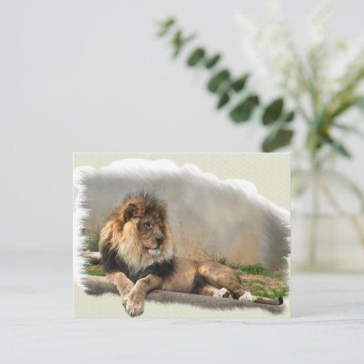Lion Lovers Kunstgeschenke Postkarte (Stehend Vorderseite)