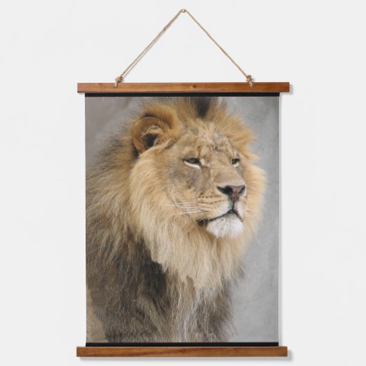 Lion Lovers Throw Kissen Wandteppich Mit Holzrahmen (Vorderseite)