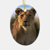 Lion Lovers Weihnachtsdekoration Keramik Ornament (Hinten)