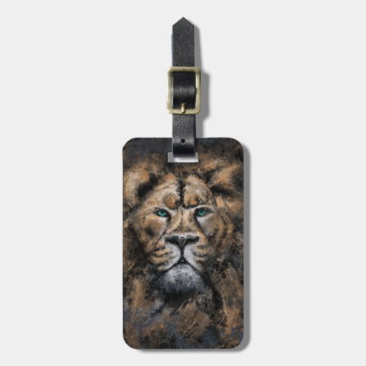 Lion Luggage Tag Gepäckanhänger (Vorderseite vertikal)