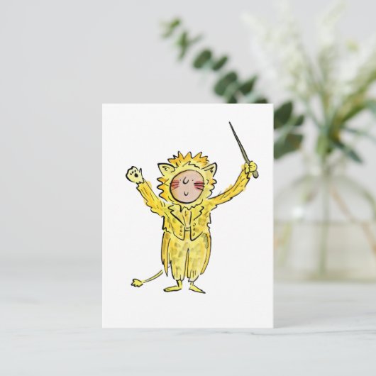 Lion Maestro Postkarte (Stehend Vorderseite)