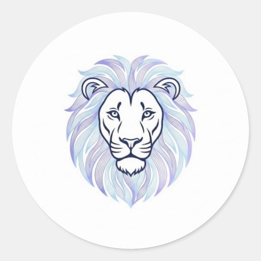 lion magic runder aufkleber (Vorderseite)