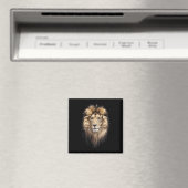 Lion Main Animal Face Big Cat Magnet (In Situ (Geschirrspüler))