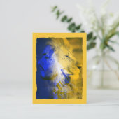 Lion Man Collage Postkarte (Stehend Vorderseite)