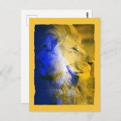 Lion Man Collage Postkarte (Vorne/Hinten)