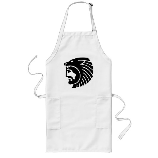 Lion Man, griechisches Reliefdesign Lange Schürze (Vorne)