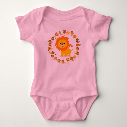 Lion Mandala Baby Strampler (Vorderseite)