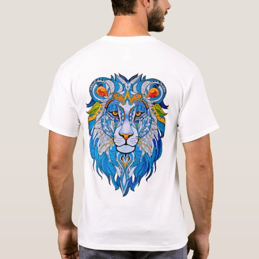 Lion Mandala T Shirt (Rückseite)