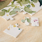 Lion Mane Portrait Botanische Wasserfarbe Puzzle (Seite)