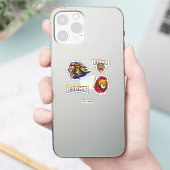 Lion Mascot Custom Cut Sticker (Telefon)