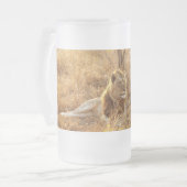 Lion Mattglas Bierglas (Vorderseite Links)