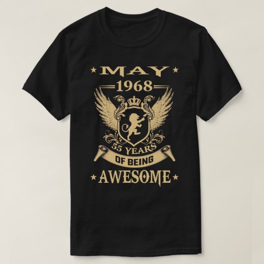 Lion May 1968 Limited Edition 55 Jahre Aw T-Shirt (Design vorne)