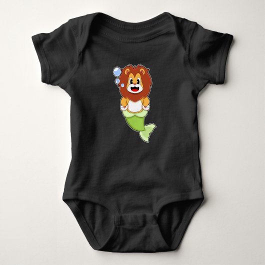 Lion Mermaid Baby Strampler (Vorderseite)