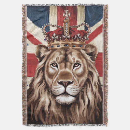 Lion mit einer britischen Flagge einer Krone Decke (Vorderseite Vertikal)
